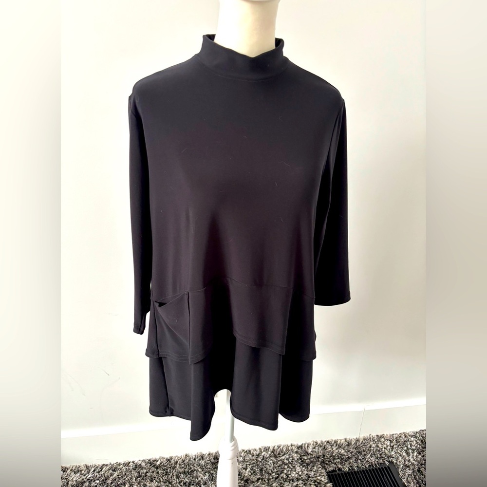 Sympli Black Tunic Top